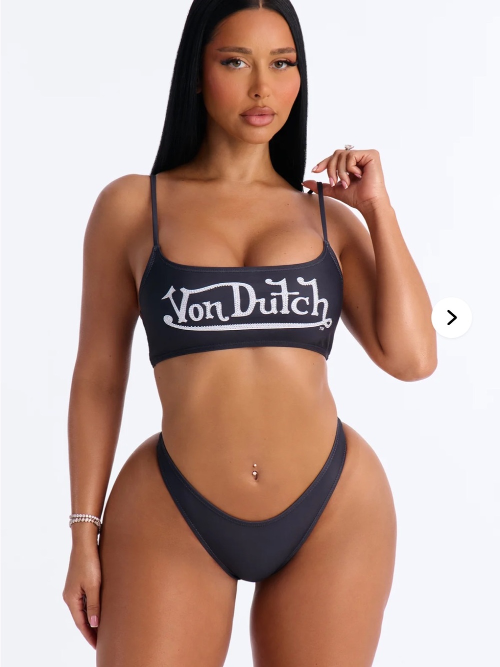 Von Dutch Rhinestone Bikini Set NEW